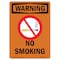Signmission OSHA WARNING Sign, No Smoking W/ Symbol, 10in X 7in Rigid Plastic, 7" W, 10" L, Portrait OS-WS-P-710-V-13367 - alternate 1